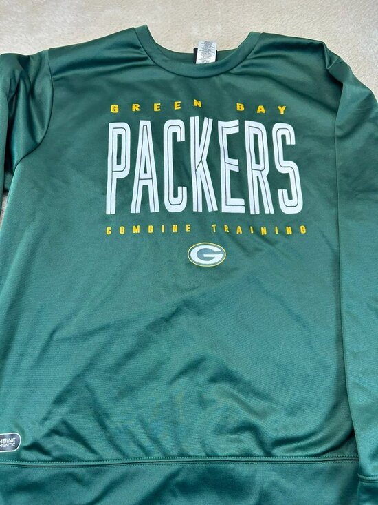 NFL Other - NFL Mens Green Bay Packers Combine Training Green Sweatshirt XL Polyester